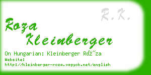 roza kleinberger business card